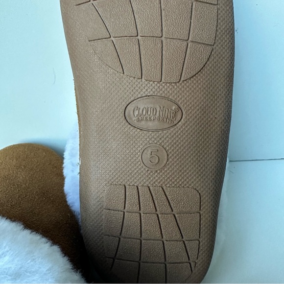 Cloud Nine Women's Sunrise Clog Slippers Brown White Sheepskin Slippers Size:5 - Picture 12 of 16